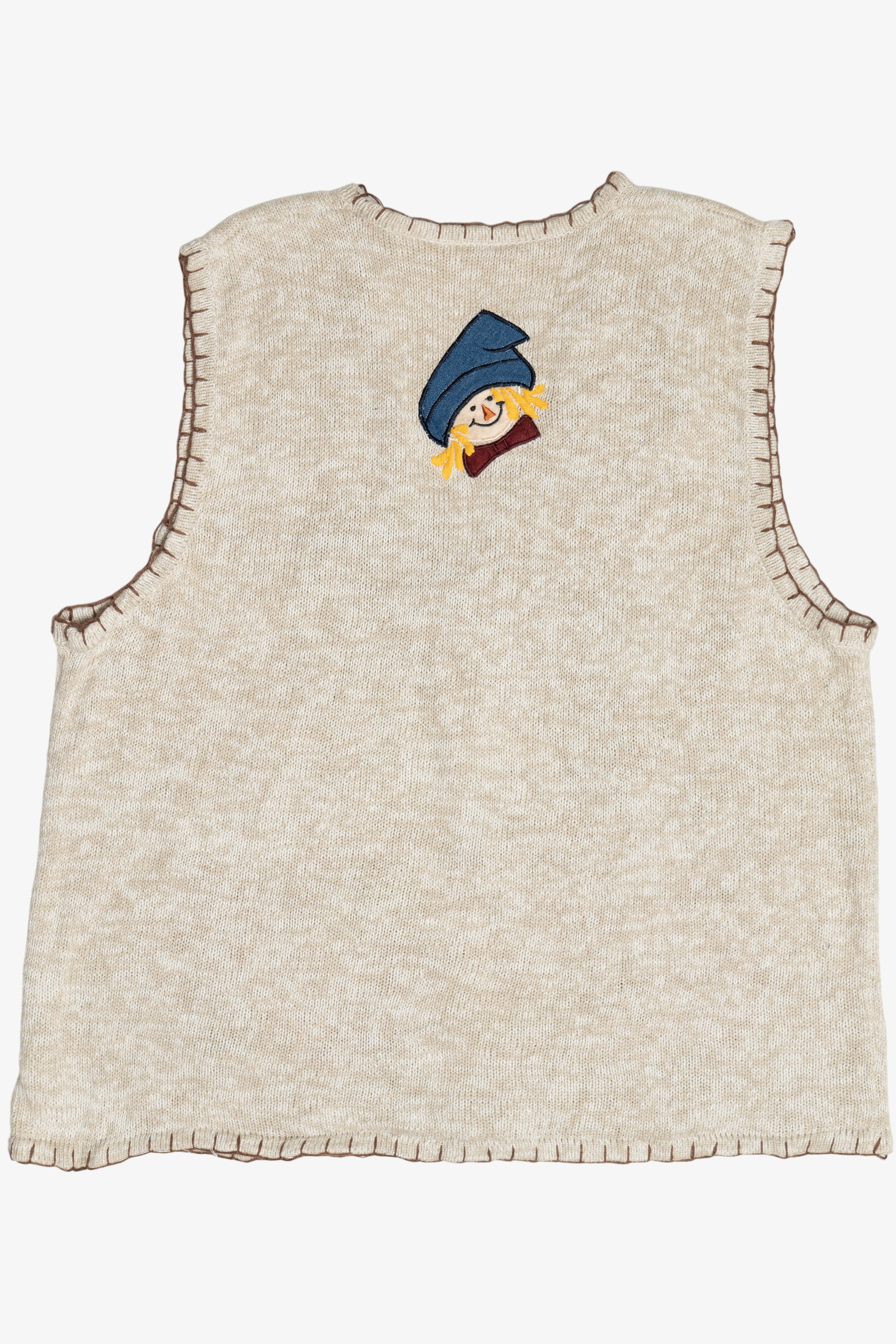 Vintage "Pumpkin Patch" Halloween Sweater Vest (1990s)
