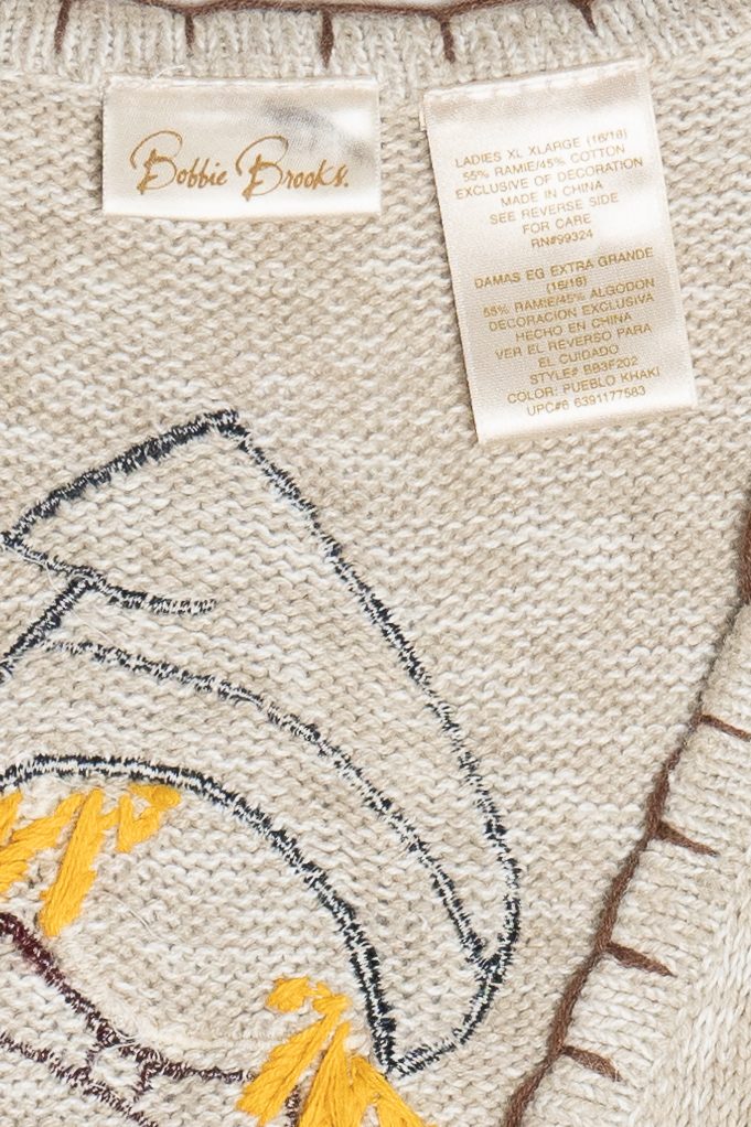 Vintage "Pumpkin Patch" Halloween Sweater Vest (1990s)