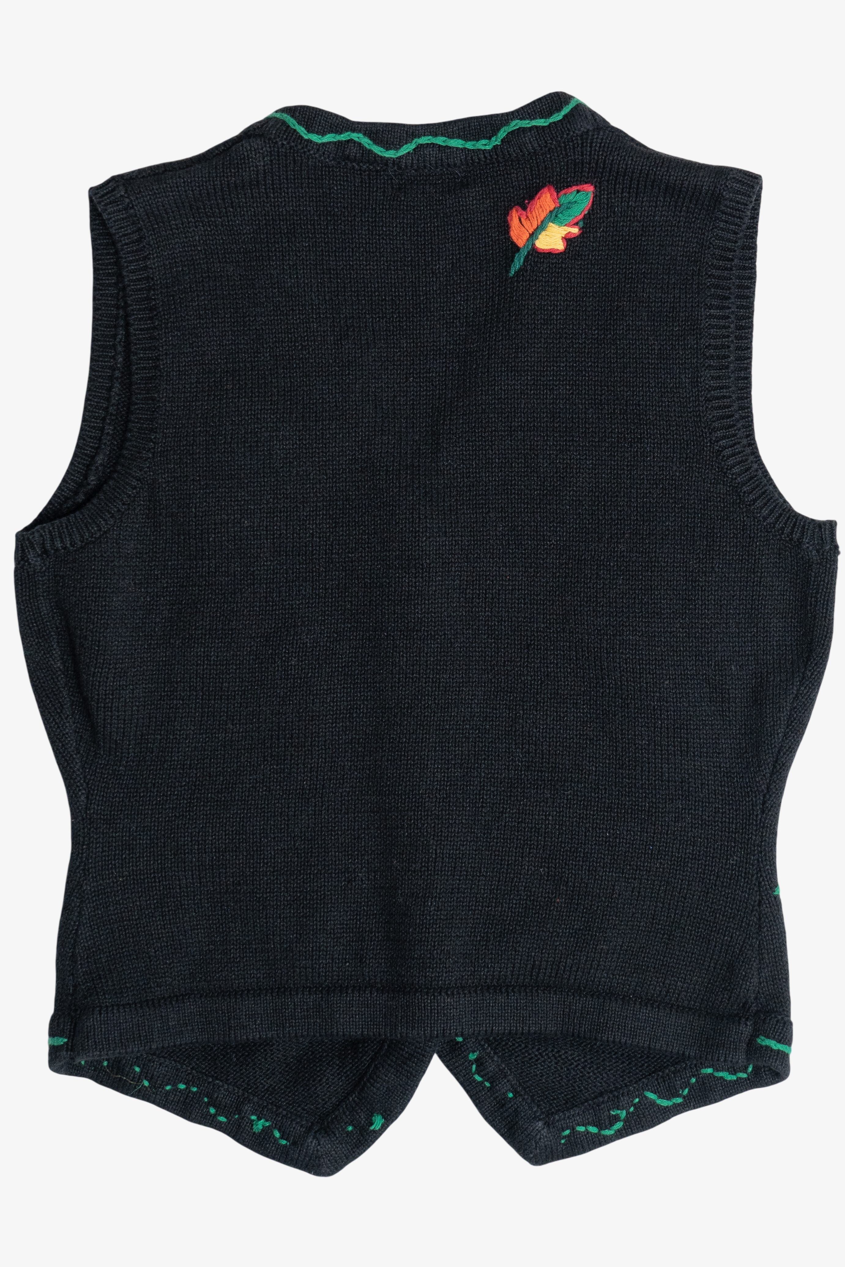 Vintage Pumpkins & Candy Corn Halloween Vest (1990s)