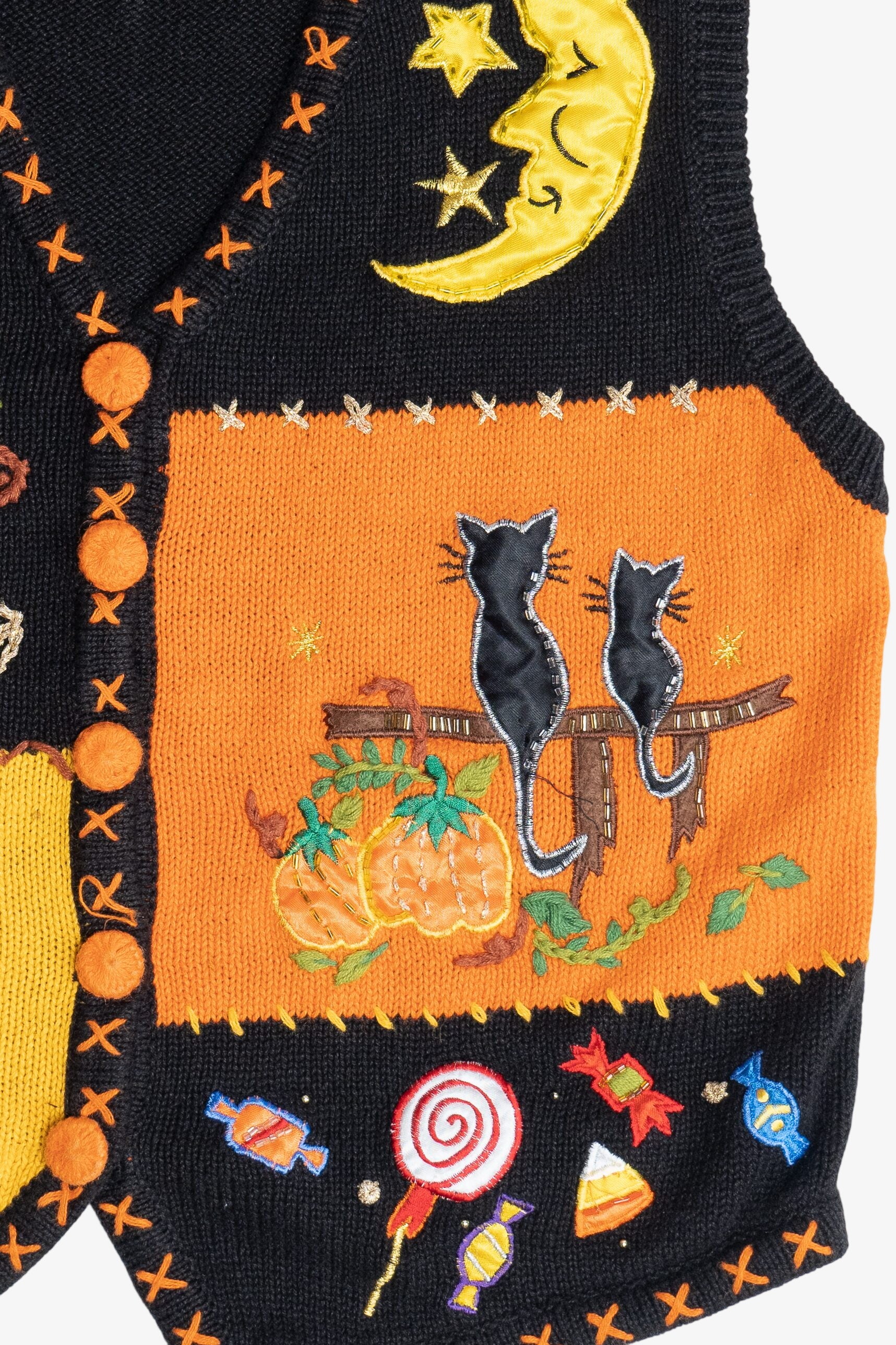 Vintage Basic Editions Halloween Sweater Vest (1990s)