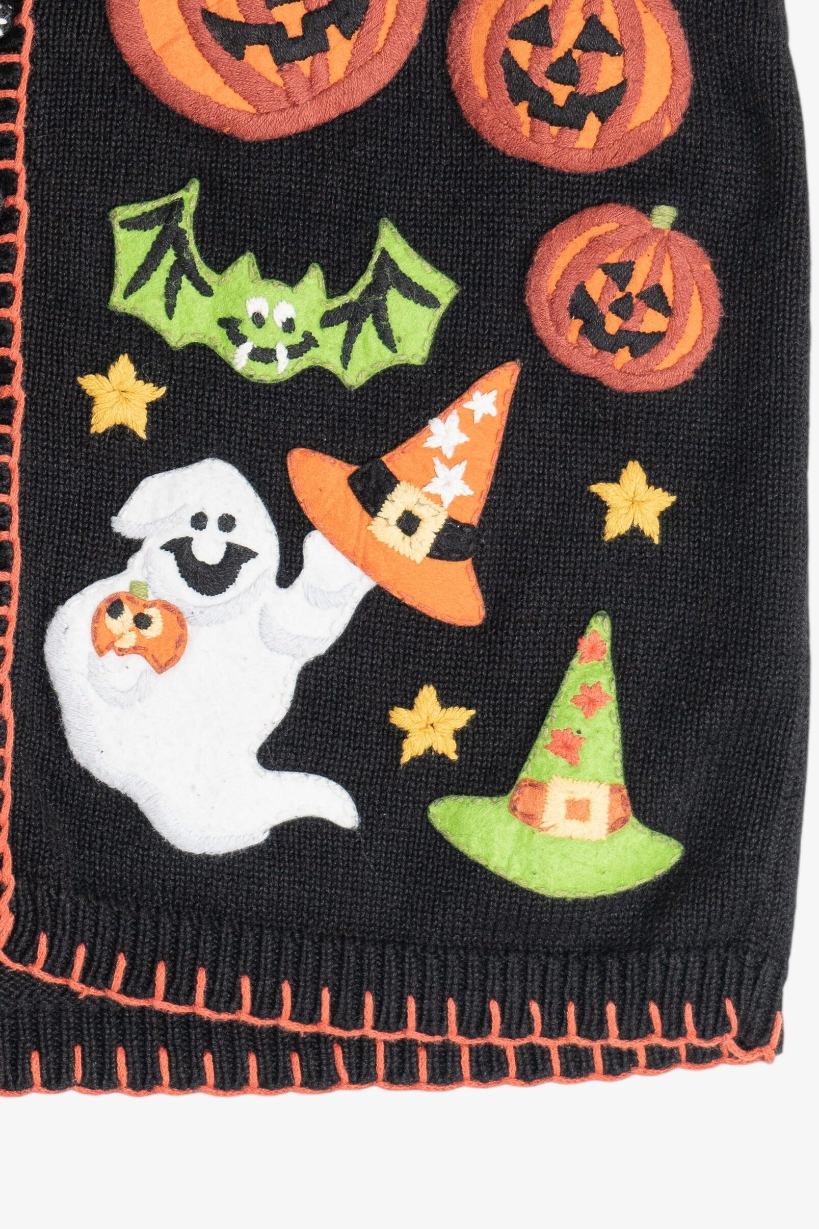Vintage Skeleton & Ghost Halloween Vest (1990s)