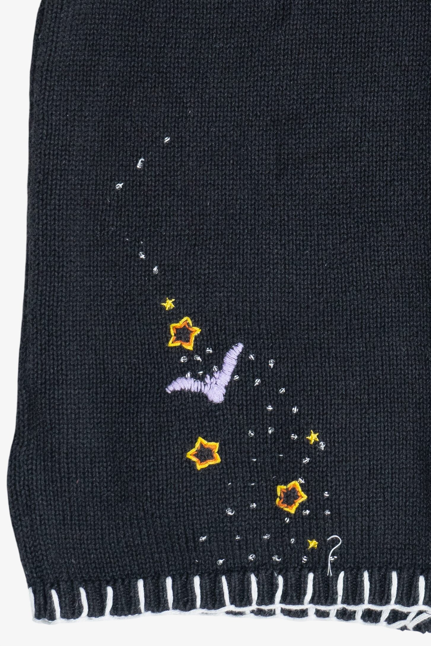Vintage "Happy Halloween" Pumpkins & Starry Sky Vest (1990s)