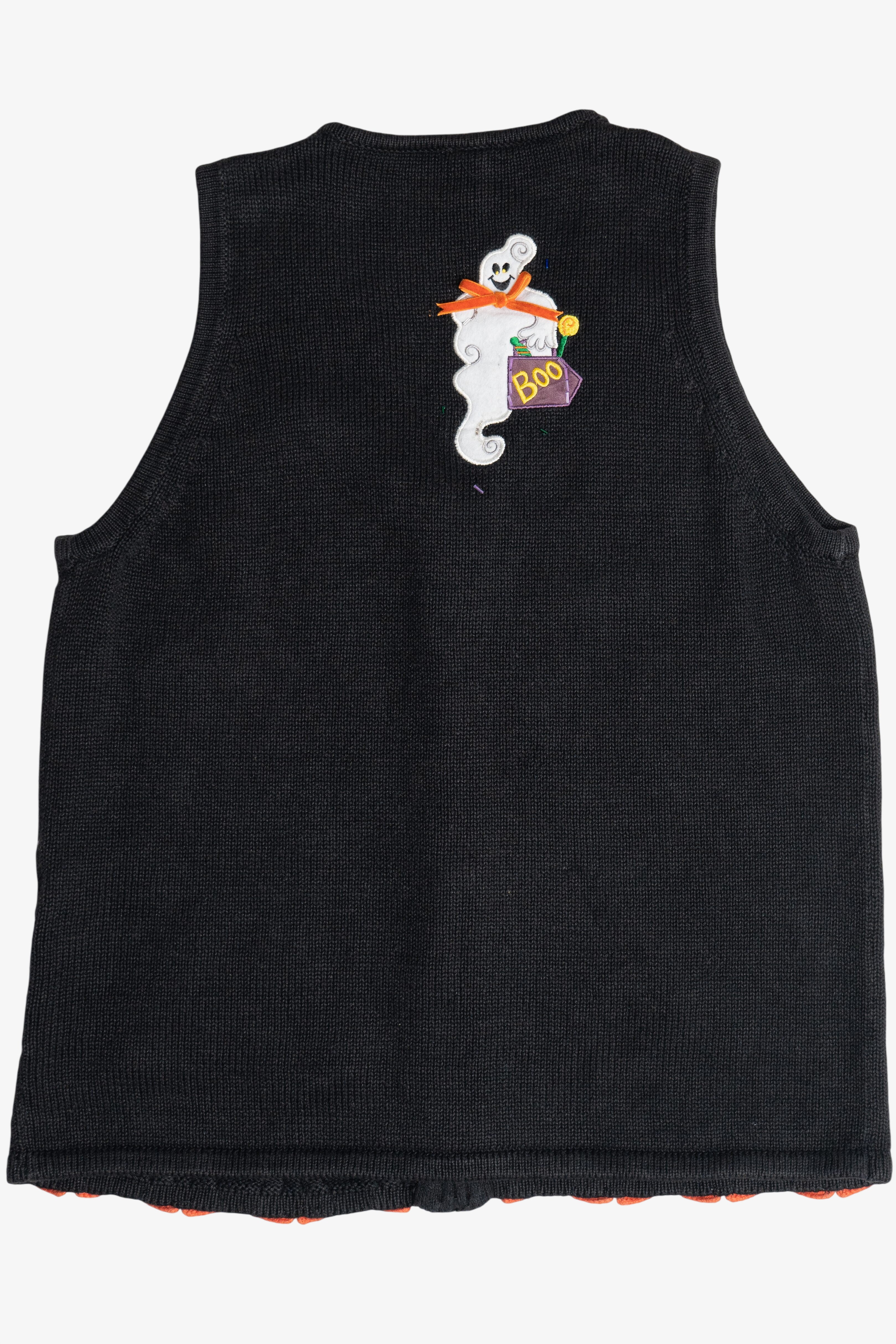 Vintage Ghosts & Candy Corn Halloween Vest (1990s)