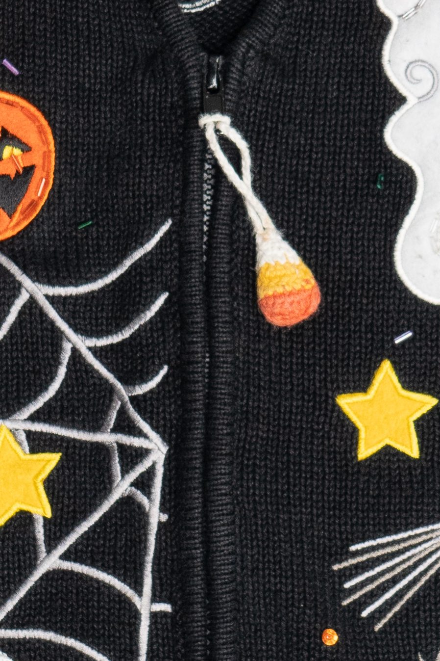 Vintage Ghosts & Candy Corn Halloween Vest (1990s)