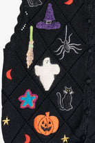 Vintage Crochet Applique Halloween Vest (1990s)