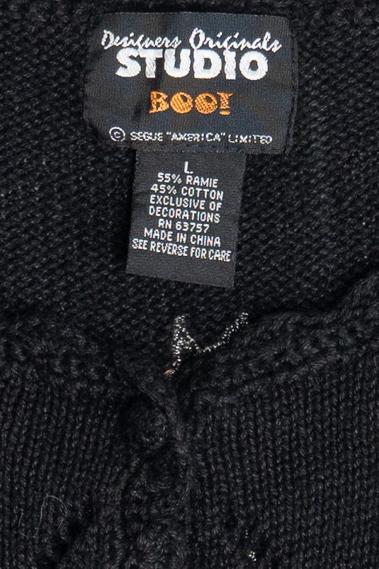 Vintage Crochet Applique Halloween Vest (1990s)