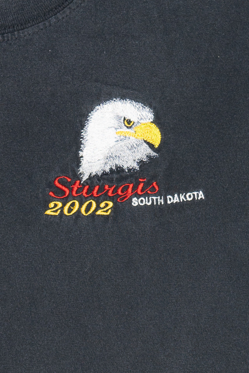 Vintage "Sturgis 2002" Embroidered Eagle T-Shirt (2000s)