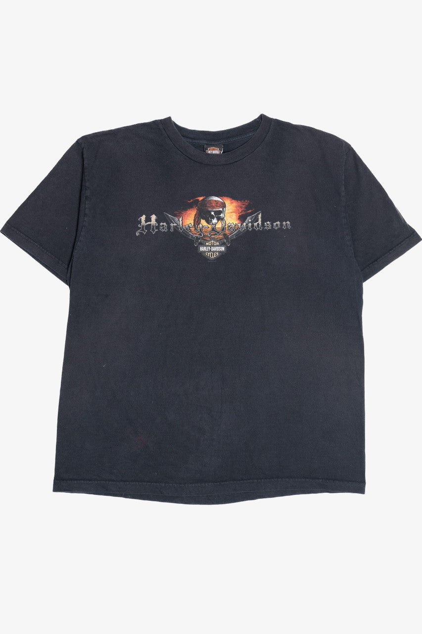 Harley Davidson "U.S. Virgin Islands" Pirate Flames T-Shirt (2000s)