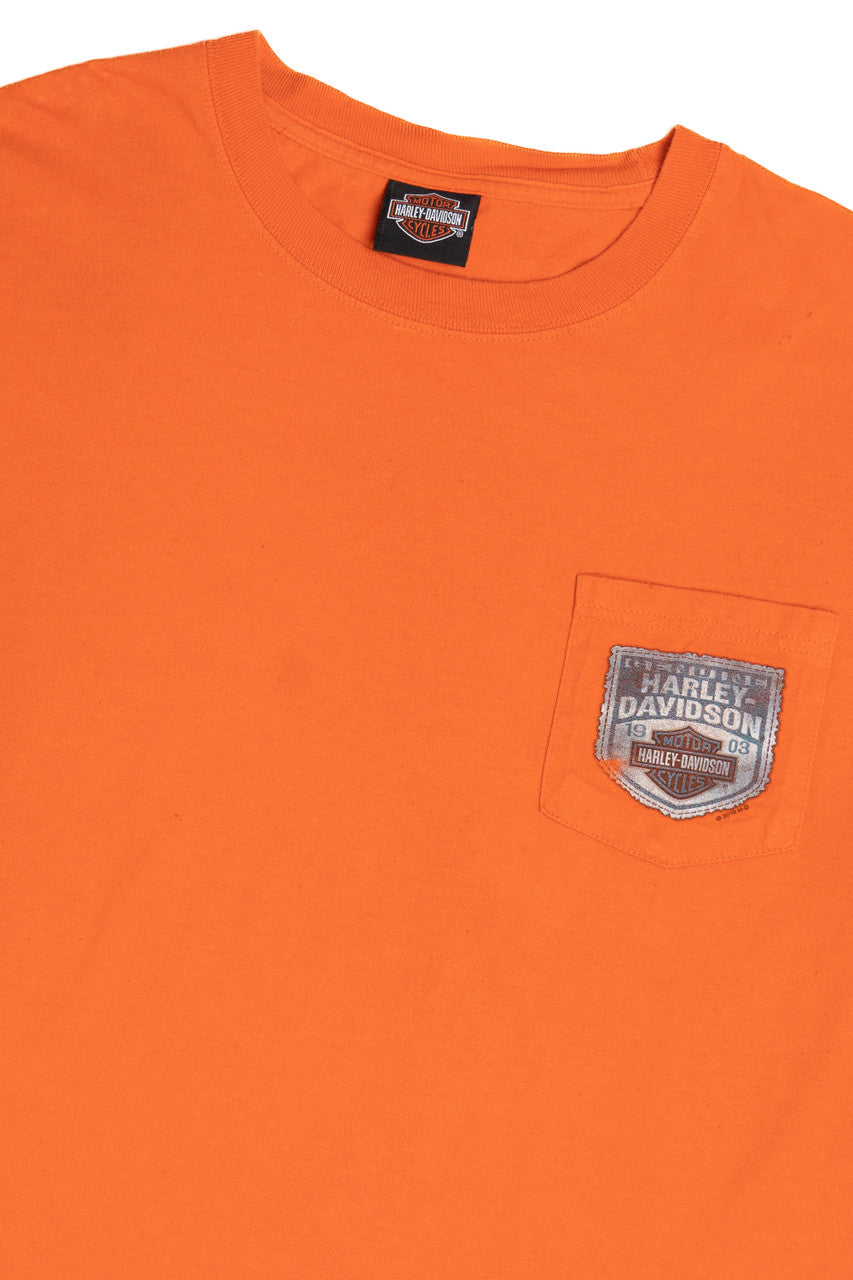 Harley Davidson "Pacific Junction, Iowa" Pocket T-Shirt (2010s)