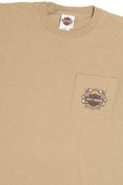 Harley Davidson "Henderson Nevada" Patriotic American Flag Pocket T-Shirt (2000s)