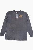 Harley Davidson "America's Legend" Eagle Henley Long Sleeve T-Shirt (2000s)