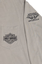 Harley Davidson Myrtle Beach Embroidered Text Long Sleeve Pocket T-Shirt
