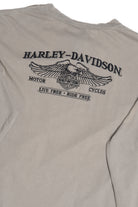 Harley Davidson Myrtle Beach Embroidered Text Long Sleeve Pocket T-Shirt