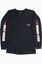 Harley Davidson "Toledo, Ohio" Flame Sleeve Pocket T-Shirt