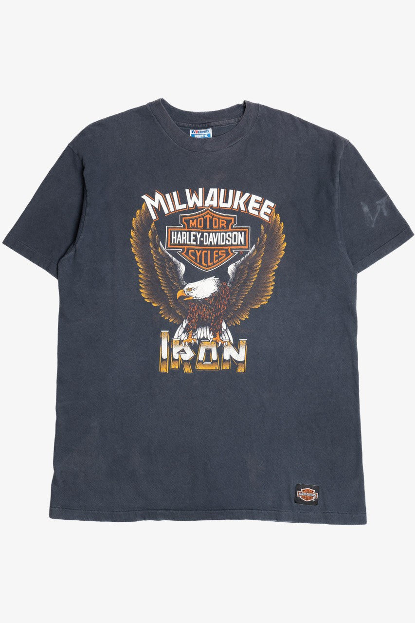 Harley Davidson "Milwaukee Iron" Eagle Logo T-Shirt (1990s)