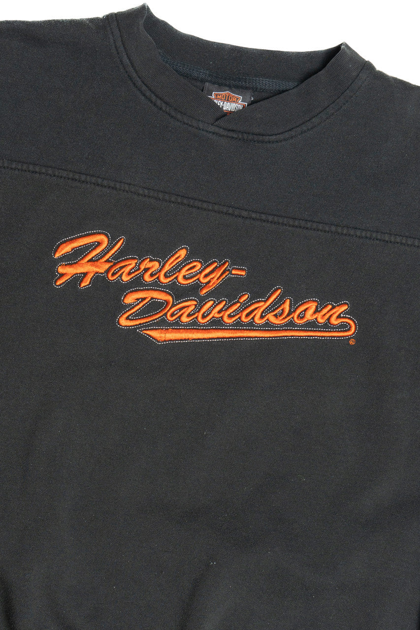 Vintage Distressed Harley Davidson Savannah Embroidered Sweatshirt (1990s)