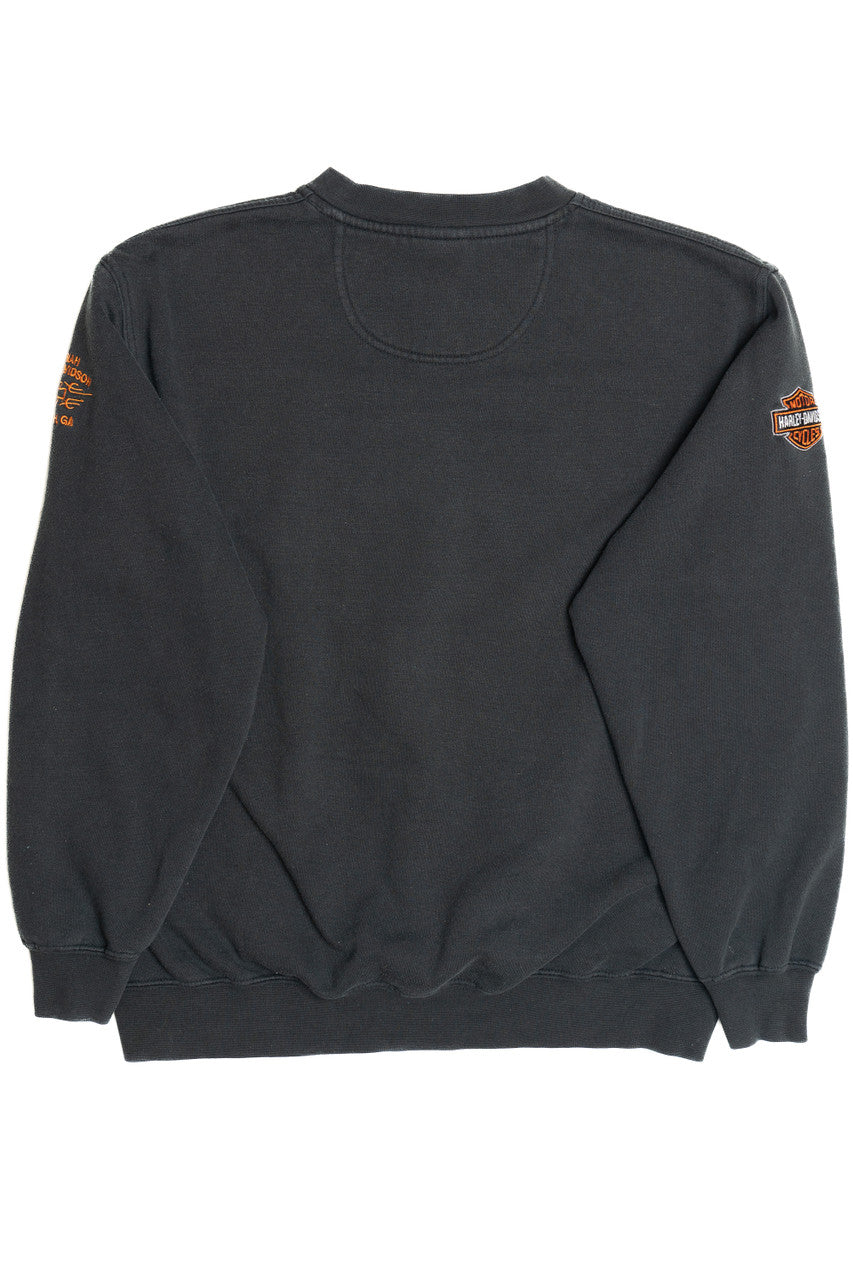 Vintage Distressed Harley Davidson Savannah Embroidered Sweatshirt (1990s)
