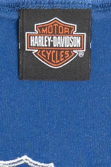 Vintage Harley Davidson Hook & Eye Clasp Rhinestone Detail Tank Top