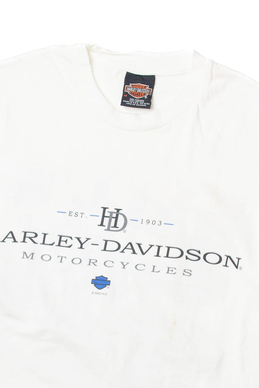 Vintage  Harley Davidson "Halls' Springfield Illinois" T-Shirt (2000s) 1025