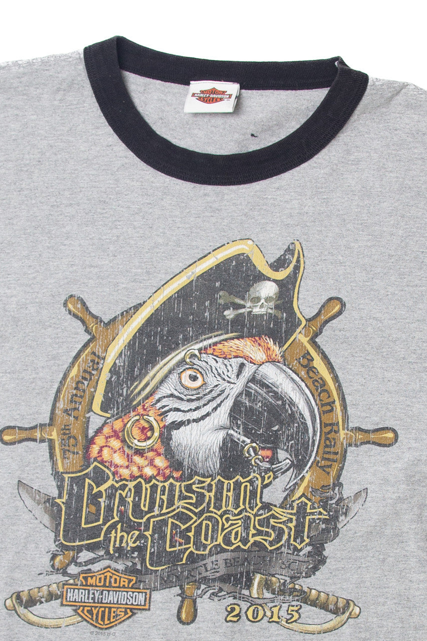 Harley Davidson "Cruisin' The Coast" Parrot T-Shirt (2010s)