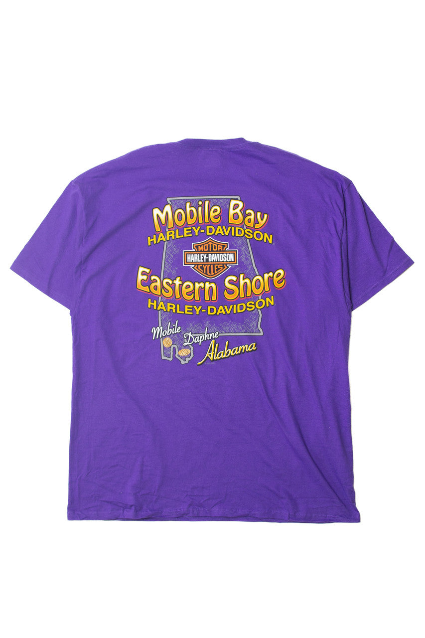  Purple Harley "Mobile, Alabama Birthplace Of Mardi Gras" Davidson T-Shirt (2010s) 