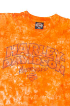 Vintage  Harley Davidson Orange Tie Dye T-Shirt (2000s)