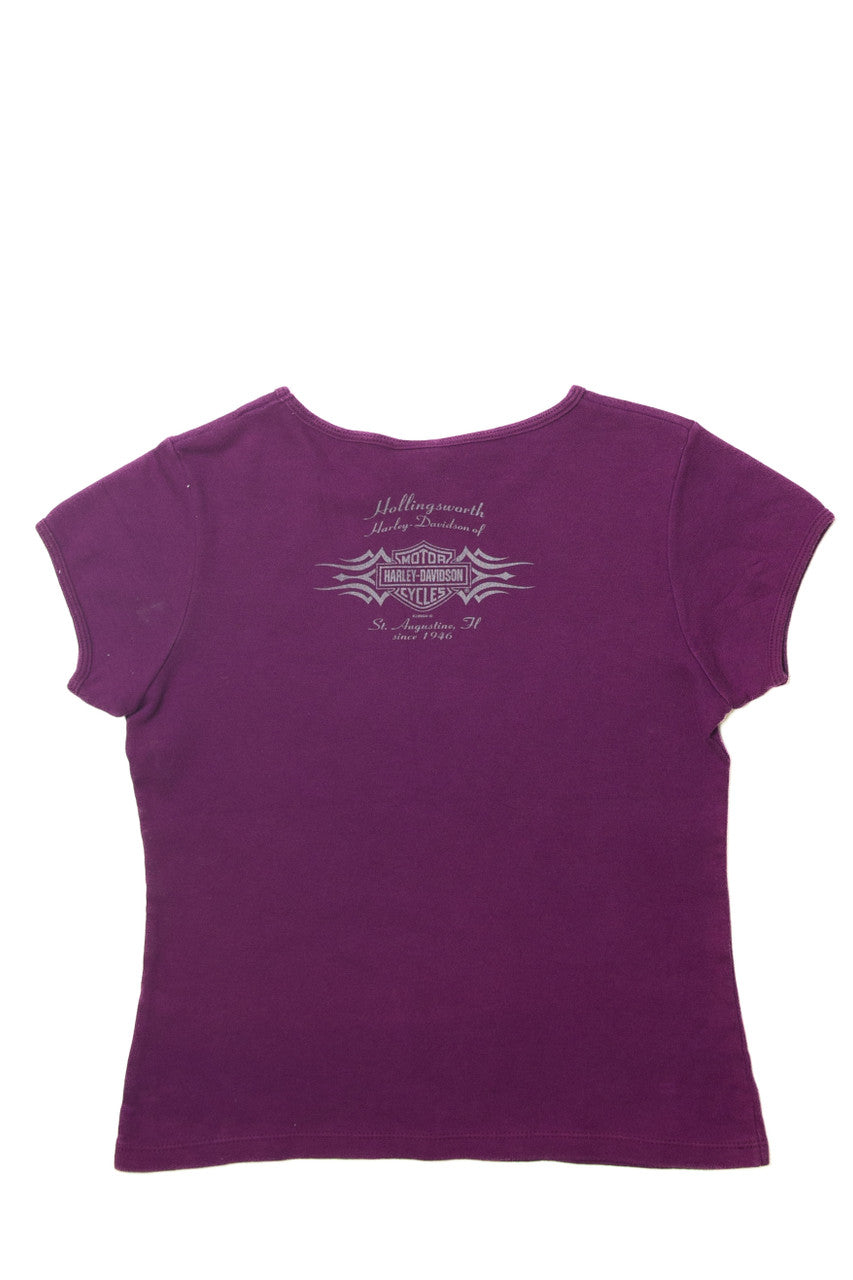  Purple Harley Davidson T-Shirt (2000s)