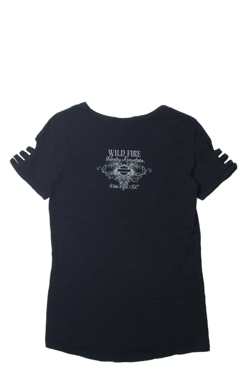  Sleeve Cut Out Harley Davidson T-Shirt (2010s) 