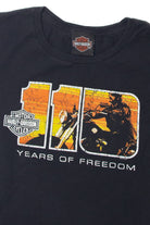  Harley Davidson "110 Years Of Freedom" T-Shirt (2010s)