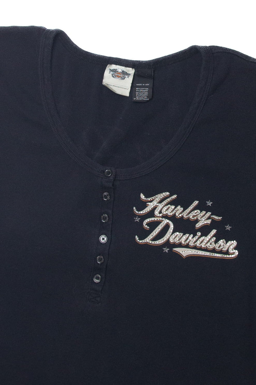  Harley Davidson Quarter Button Up T-Shirt