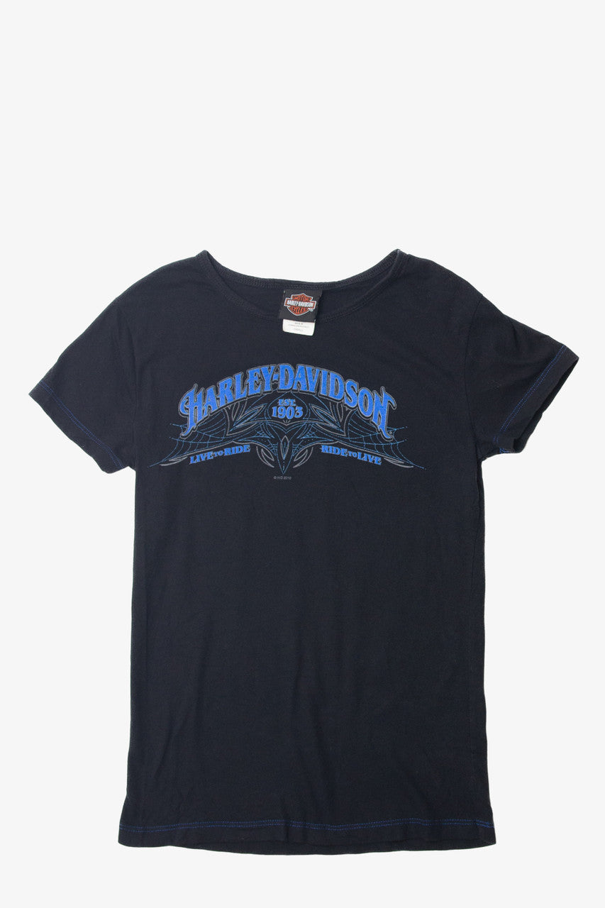  "Live To Ride Ride To Live" Harley Davidson T-Shirt (2010s)