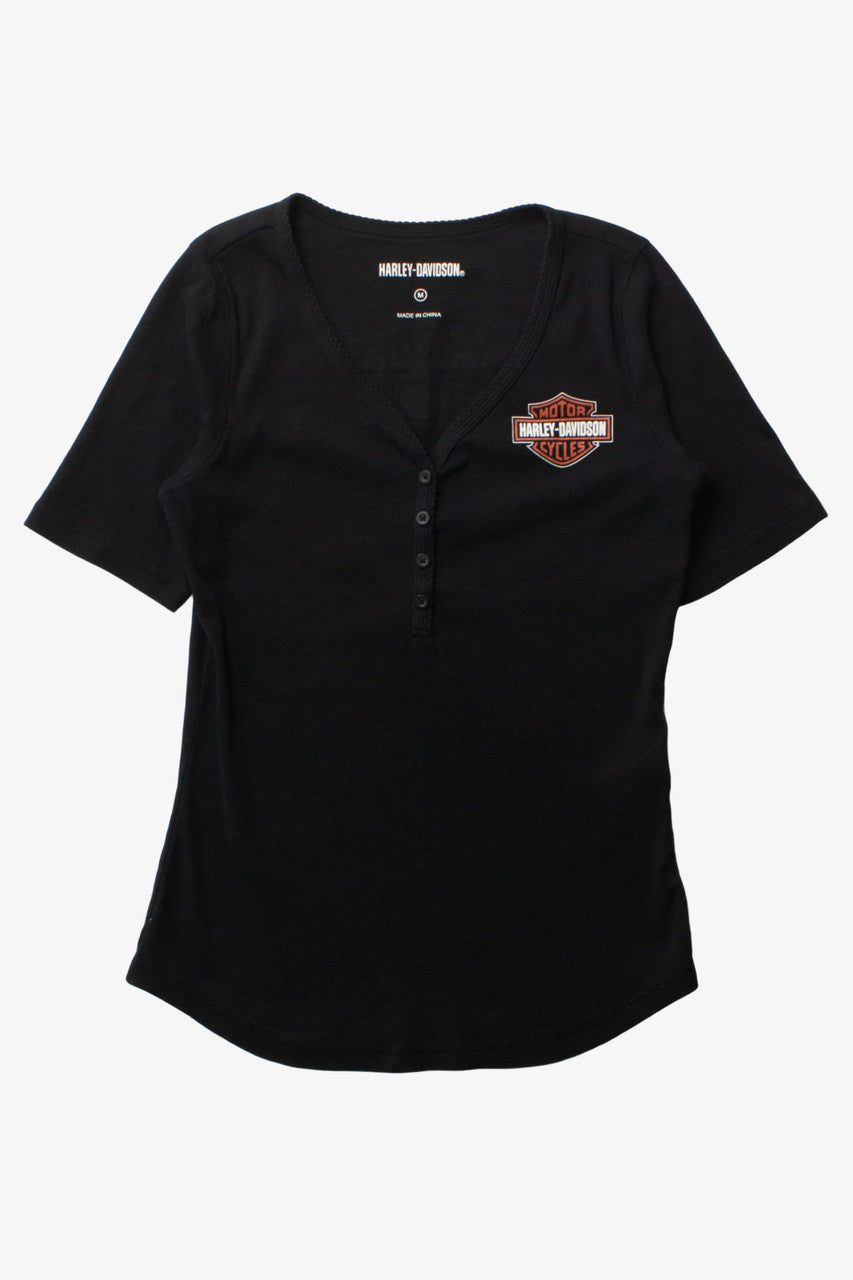 Black Henley Harley Davidson T-Shirt (2020)