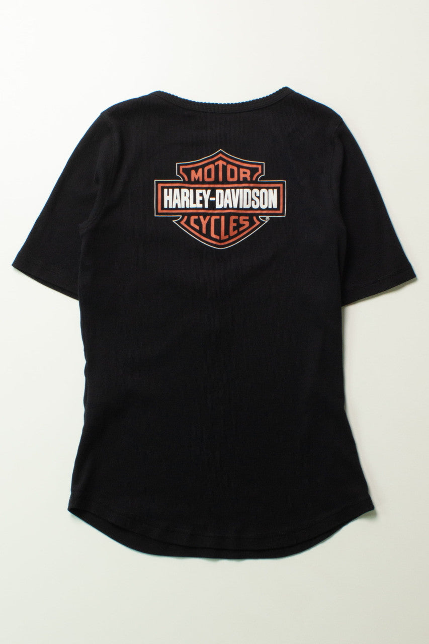 Black Henley Harley Davidson T-Shirt (2020)