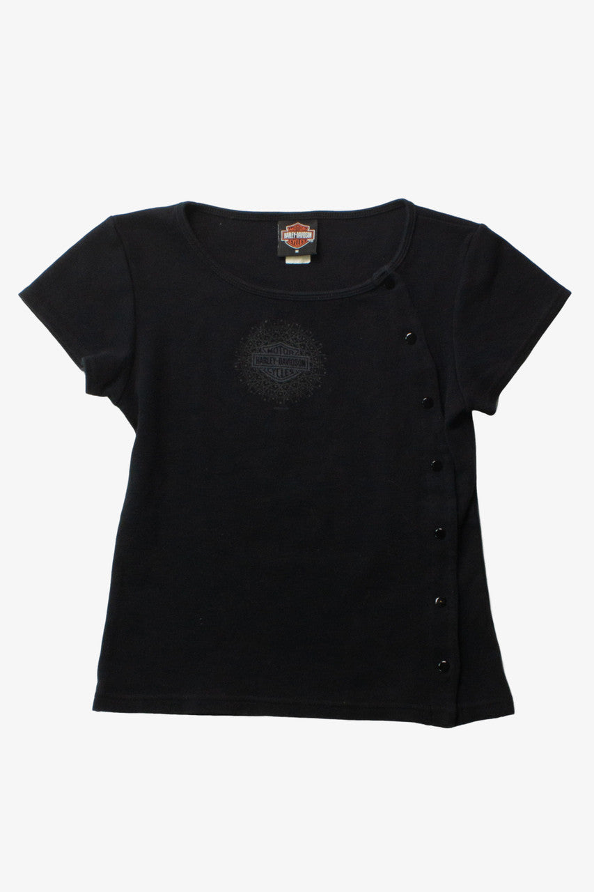 Vintage Wrap Button-Up Wild Fire Harley Davidson T-Shirt (2004)