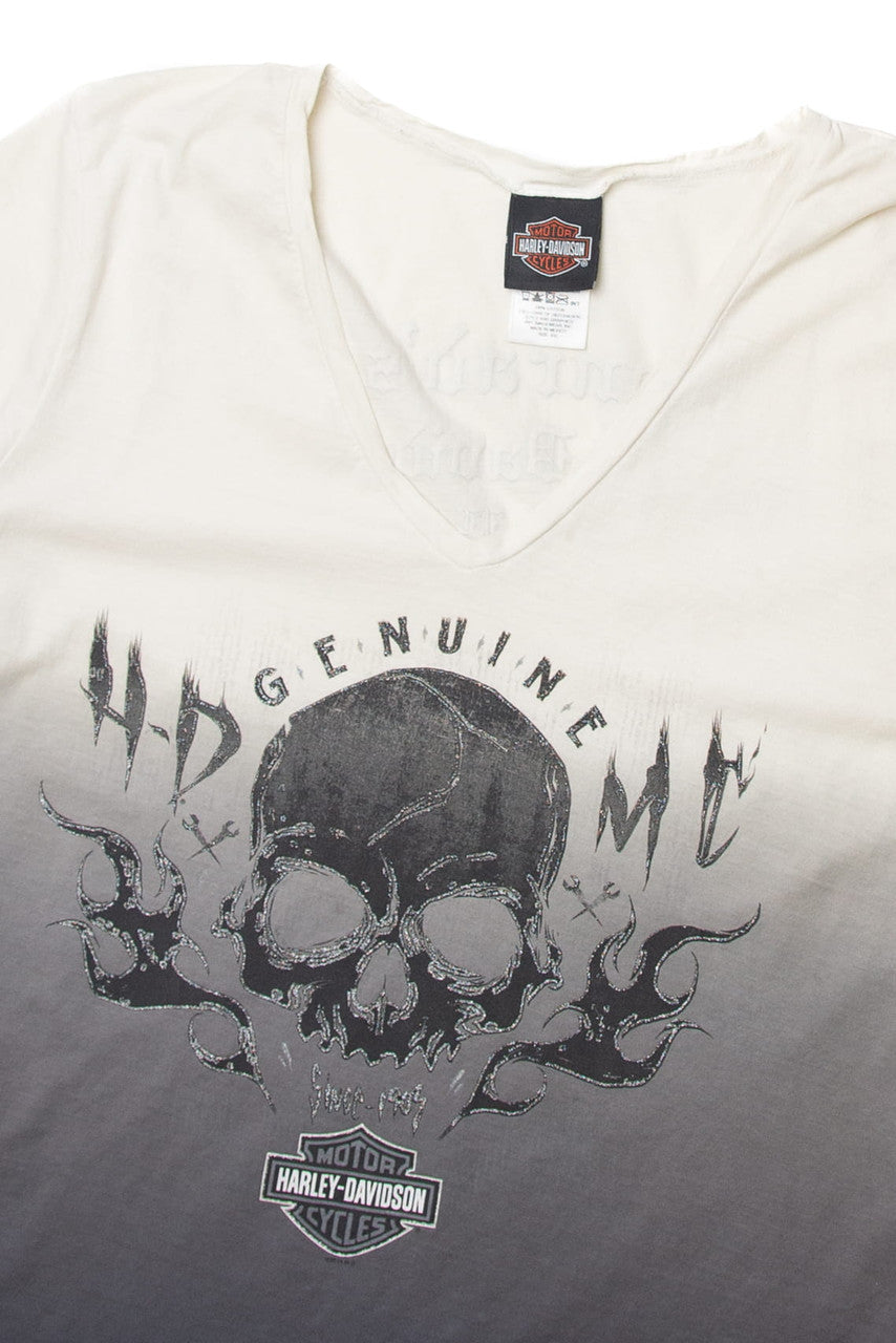  Harley Davidson Skull Gradient T-Shirt (2010s)