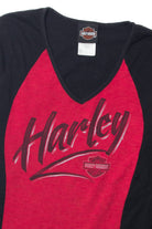  Harley Davidson Black And Red Long Sleeve T-Shirt (2010s)