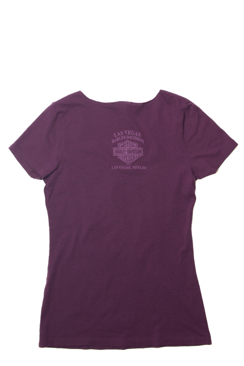 Purple Harley Davidson Las Vegas T-Shirt (2010s)