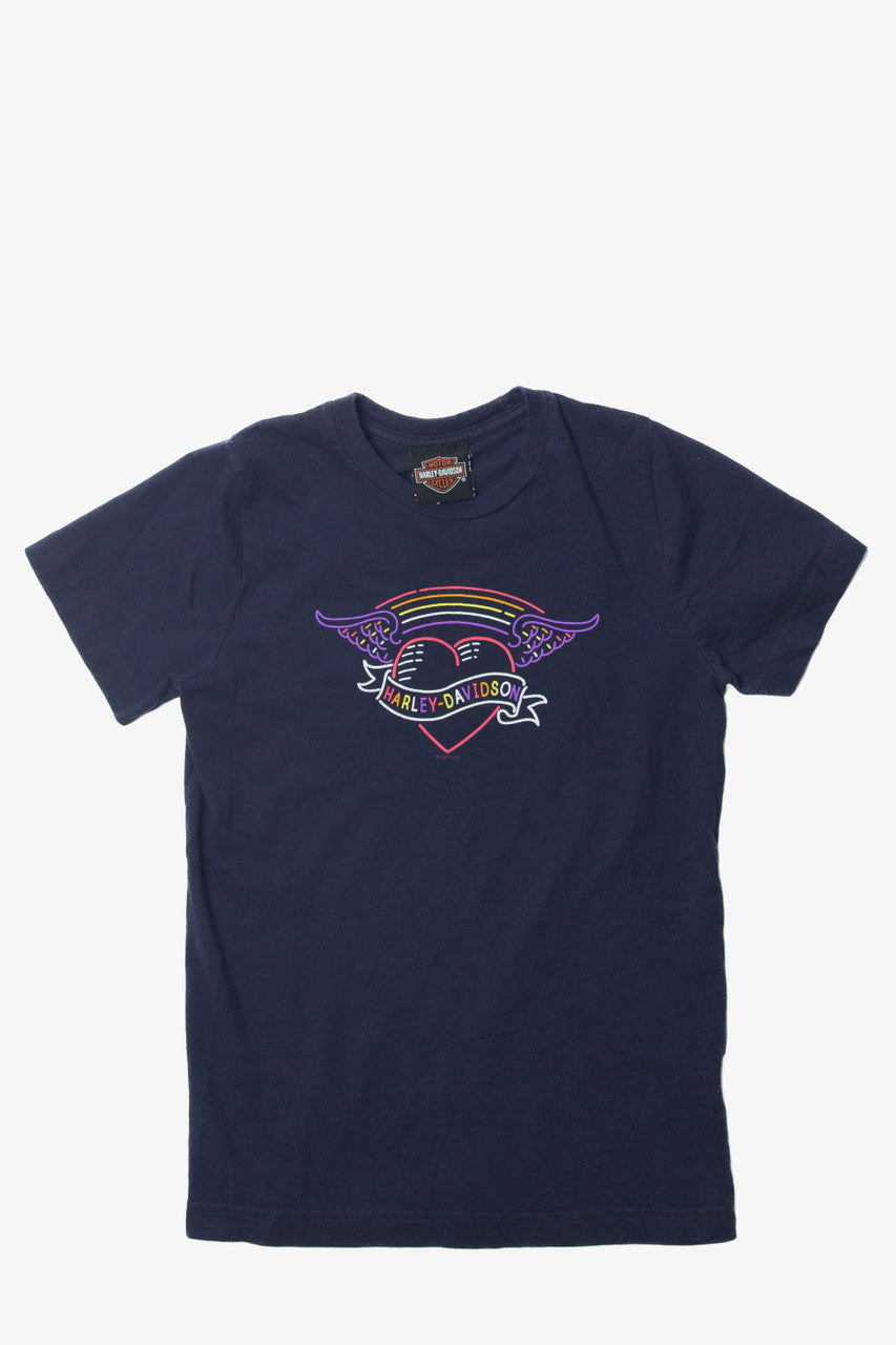   Harley Davidson Heart Rainbow T-Shirt