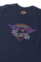   Harley Davidson Heart Rainbow T-Shirt