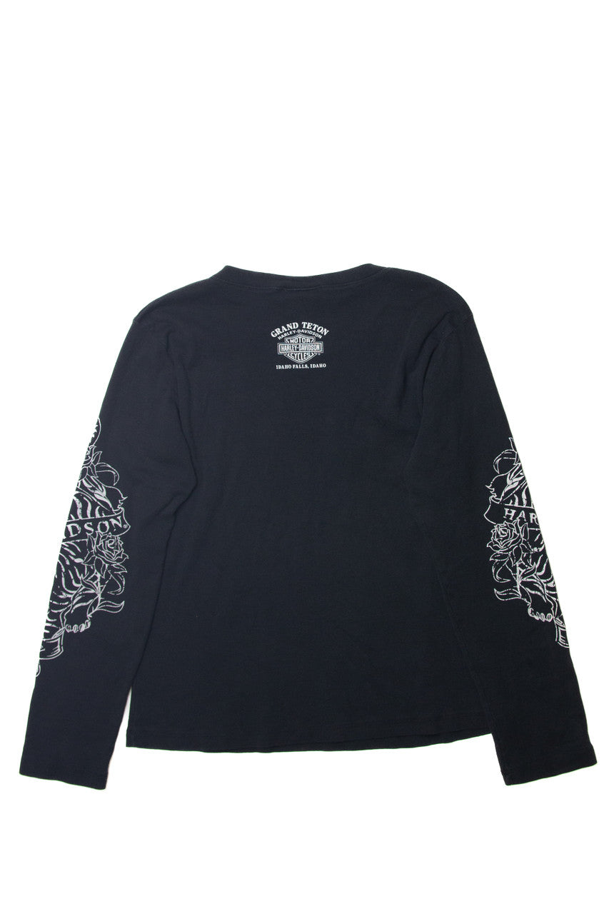  Harley Davidson Grand Teton Long Sleeve T-Shirt (2000s)