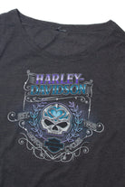   Harley Davidson Skull Heart Long Sleeve T-Shirt