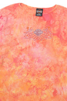 Vintage Harley Davidson Orange Pink Tie Dye Long Sleeve T-Shirt (2000s)