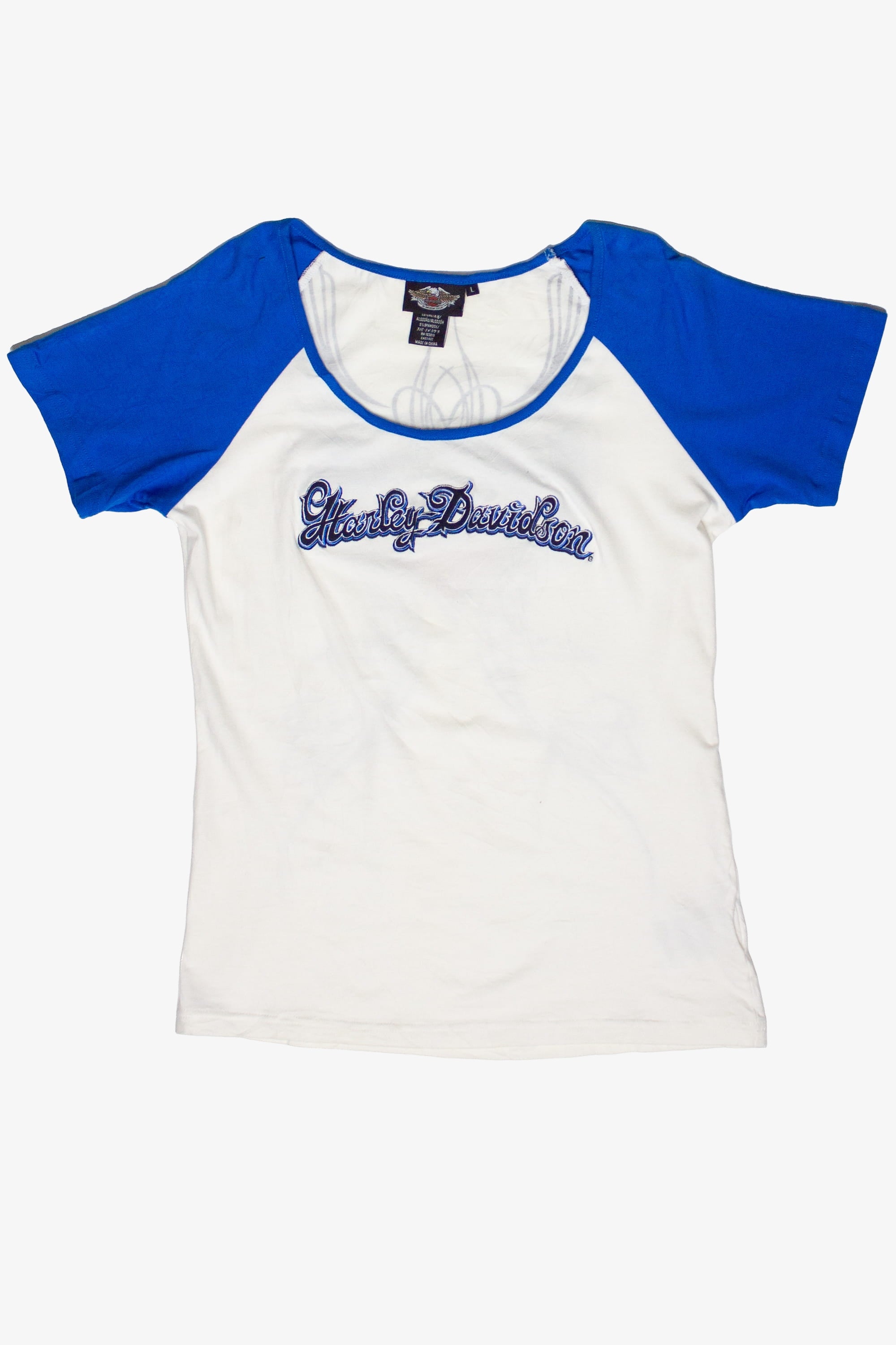 Logo Patch Baseball Tee Harley Davidson T-Shirt