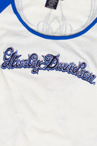 Logo Patch Baseball Tee Harley Davidson T-Shirt