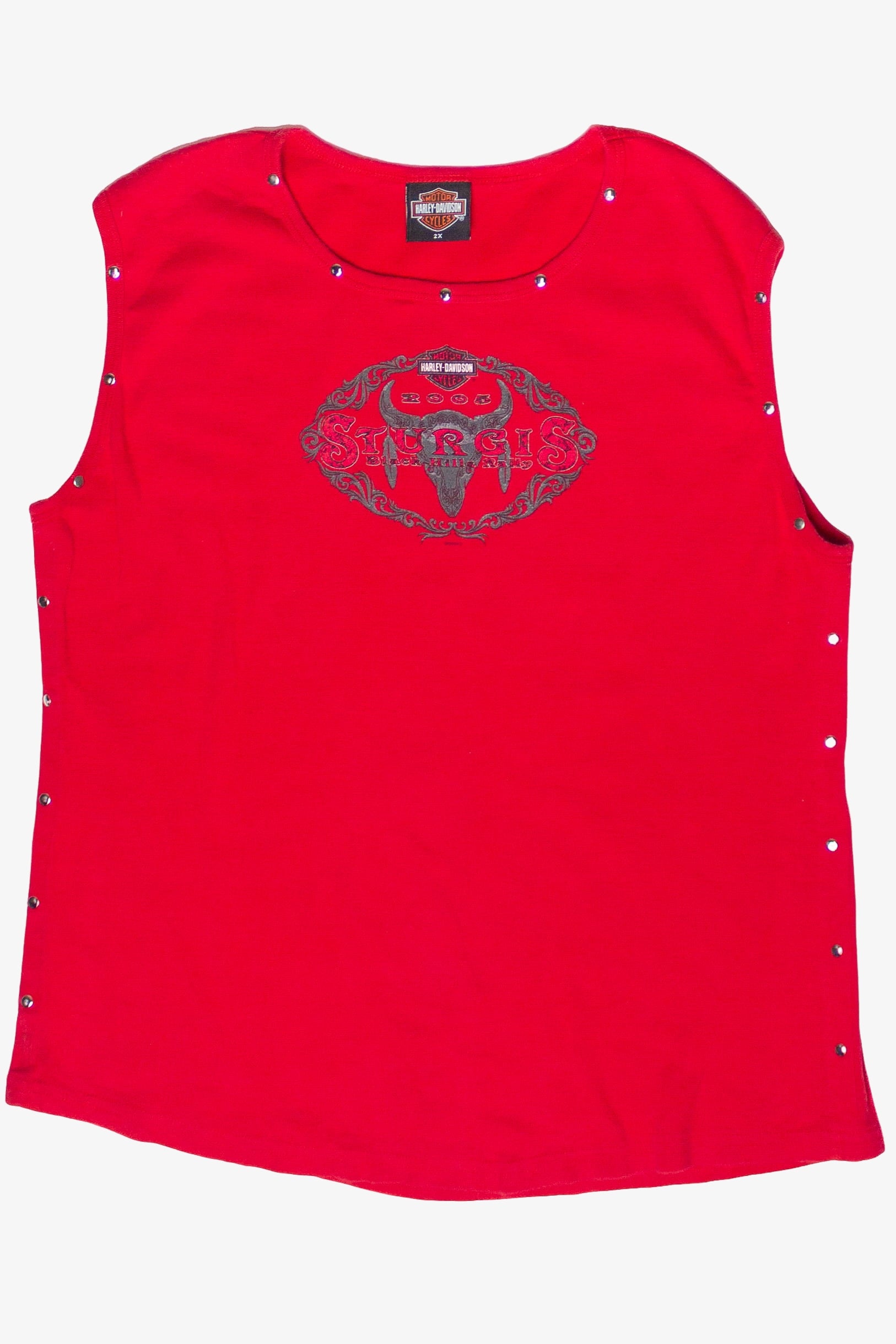 Vintage Nail Head Stud Sturgis Rally Harley Davidson Tank Top (2005)