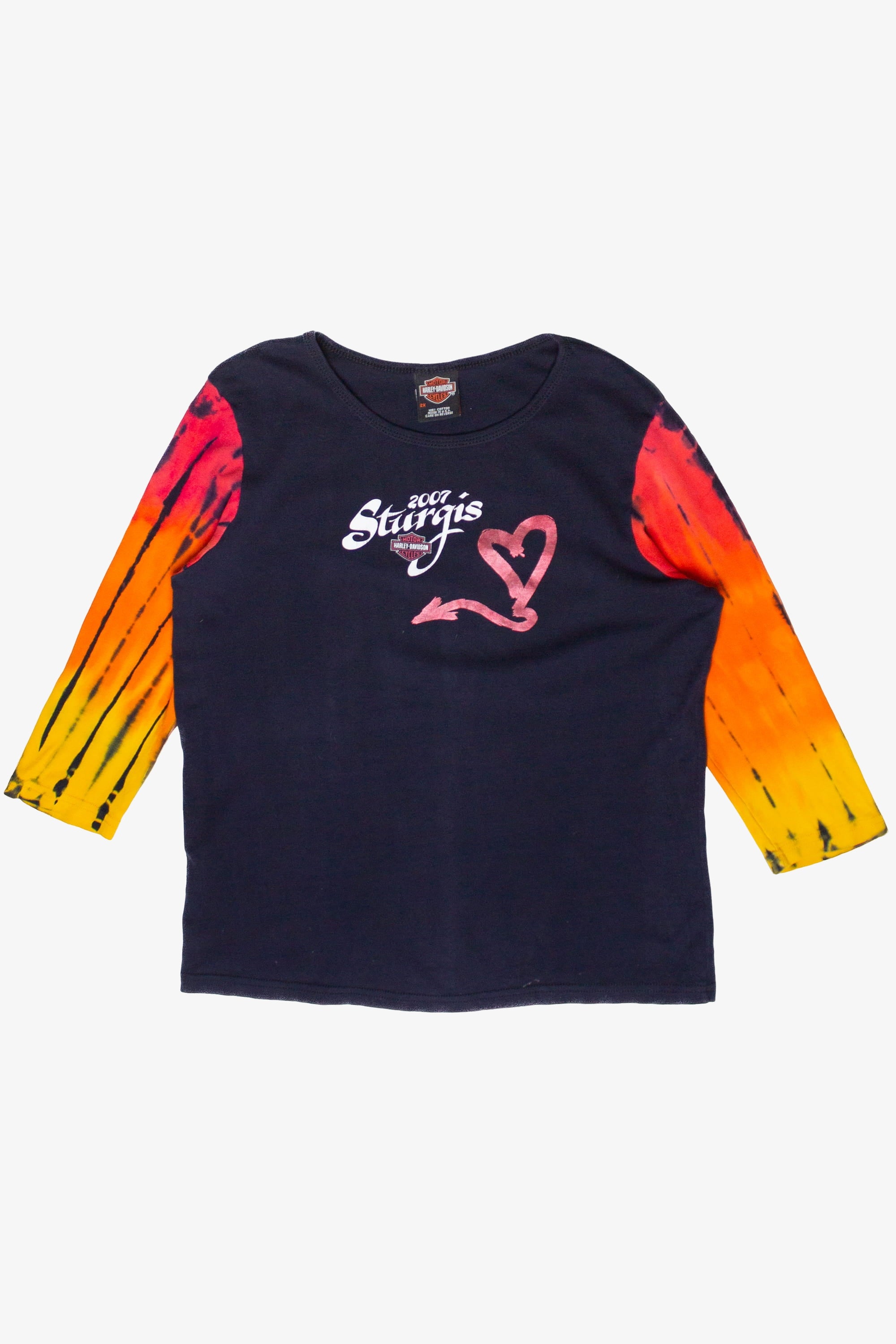 Sturgis 20th Anniversary Tie Dye 3/4 Sleeve Harley Davidson T-Shirt (2007)