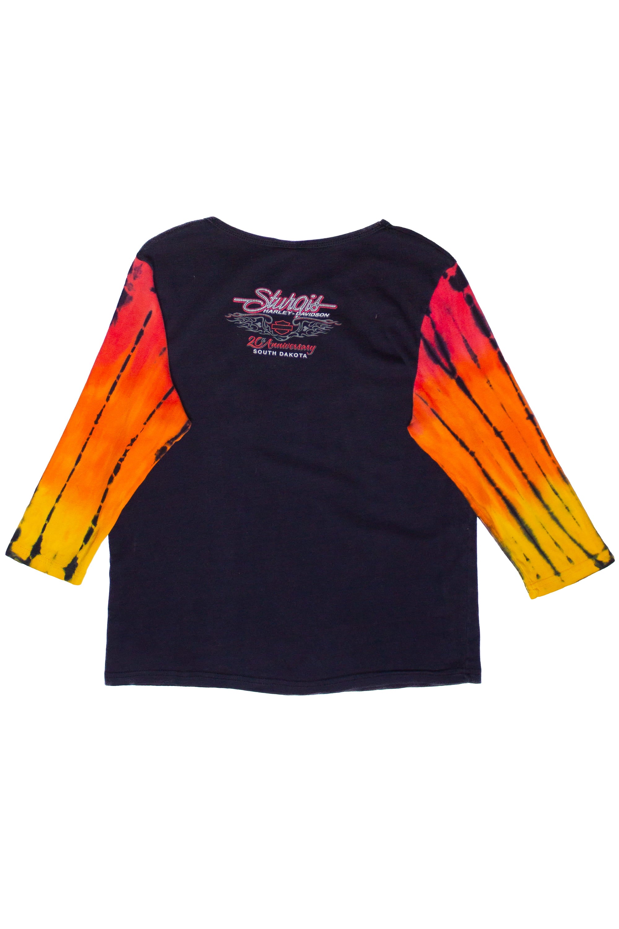 Sturgis 20th Anniversary Tie Dye 3/4 Sleeve Harley Davidson T-Shirt (2007)