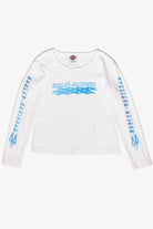 Long Sleeve Blue Flames Jones Harley Davidson T-Shirt (2007)