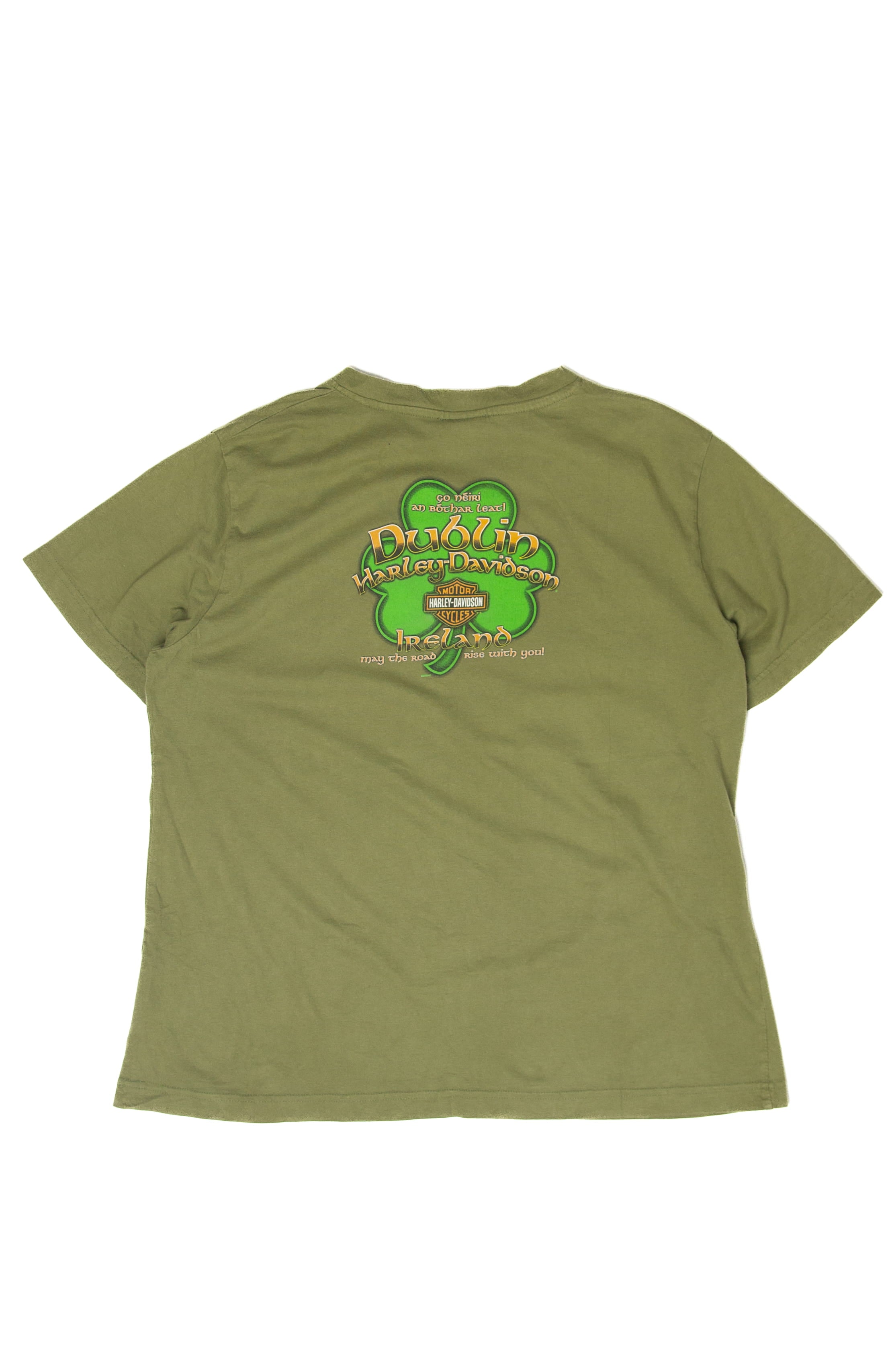Recycled Green Clover Harley Davidson T-Shirt (2010s)