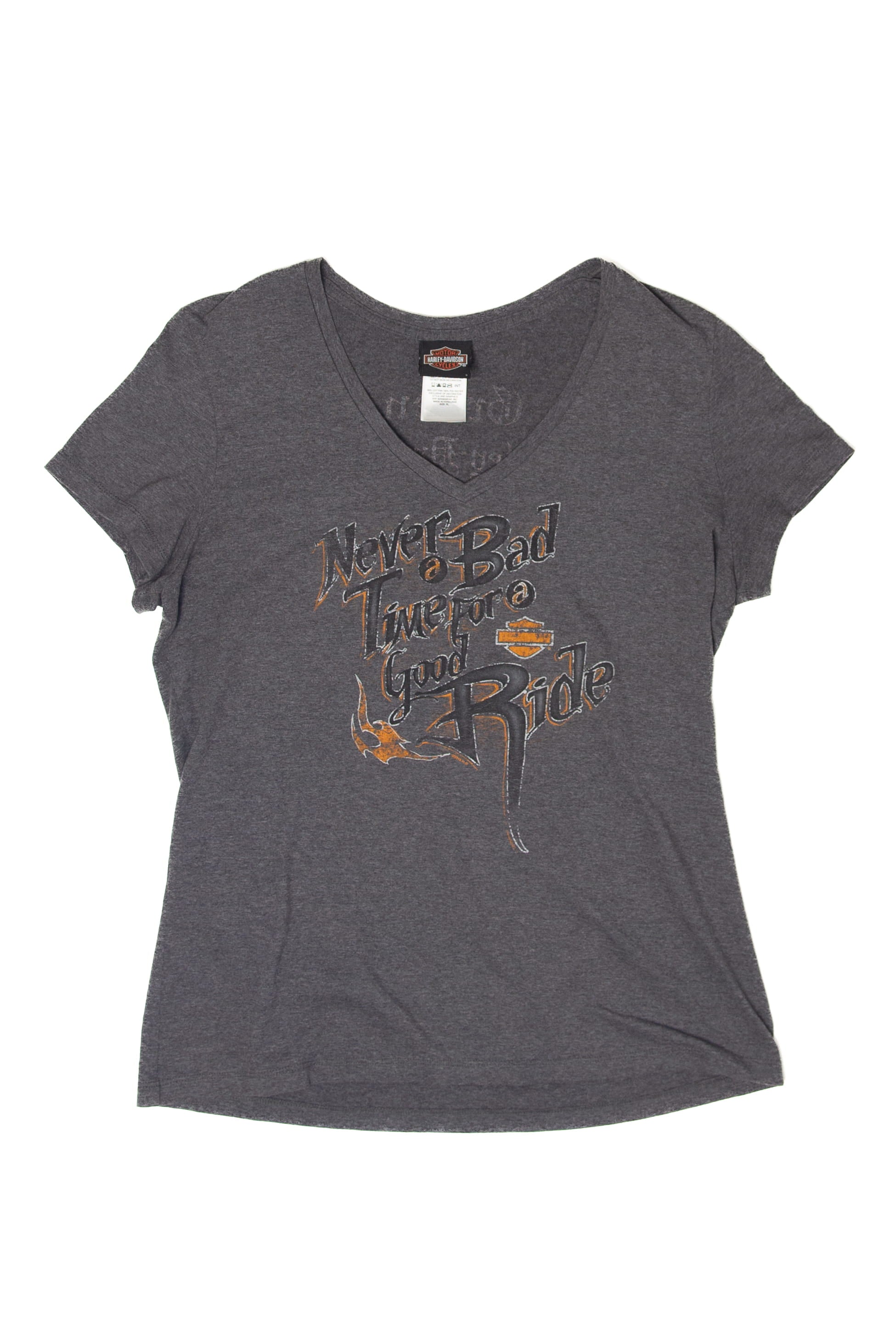 Recycled "Never A Bad time For A Good Ride" Harley Davidson T-Shirt (2010s)